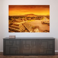 Painel Adesivo de Parede - Pirâmides - 666pn