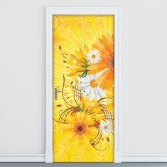 Adesivo Decorativo de Porta - Flores - 672cnpt