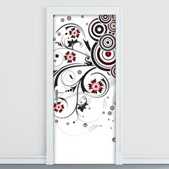 Adesivo Decorativo de Porta - Floral - Flores - 674cnpt