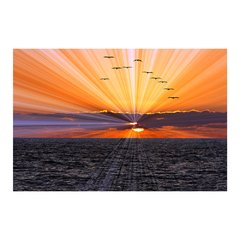 Painel Adesivo de Parede - Pôr do Sol - 678pn - comprar online