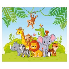Papel de Parede Adesivo Infantil Safari Floresta Quarto Bebe - 714pc na internet