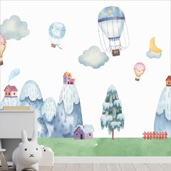 Papel de Parede Adesivo Infantil Paisagem Quarto Bebe - 732pc