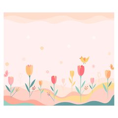 Papel de Parede Adesivo Infantil Jardim Quarto Menina - 738pc na internet