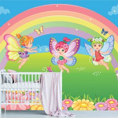 Papel de Parede Adesivo Infantil Fadas Quarto Menina - 742pc