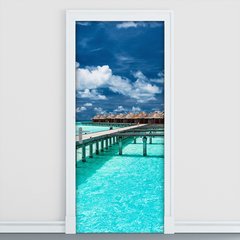 Adesivo Decorativo de Porta - Praia - Tahiti - 746cnpt