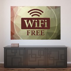 Painel Adesivo de Parede - Wi-Fi - Internet - 765pn