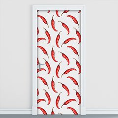 Adesivo Decorativo de Porta - Pimentas - 776cnpt