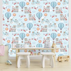 Papel de Parede Adesivo Infantil Transportes Quarto Menino - 781pc