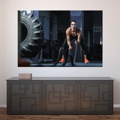 Painel Adesivo de Parede - Fitness - Academia - 785pn