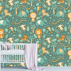 Papel de Parede Adesivo Infantil Safari Quarto Bebe - 800pc