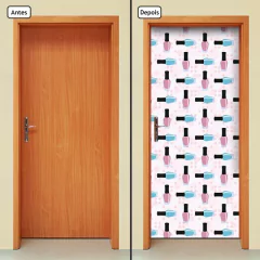 Adesivo Decorativo de Porta - Esmaltes - 808cnpt - comprar online