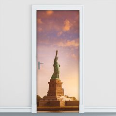 Adesivo Decorativo de Porta - Estátua da Liberdade - 819cnpt