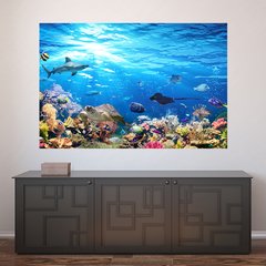 Painel Adesivo de Parede - Fundo do Mar - 851pn