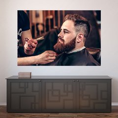 Painel Adesivo de Parede - Barbearia - Barber Shop - 871pn