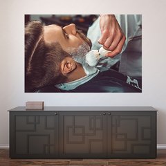 Painel Adesivo de Parede - Barbearia - Barber Shop - 872pn