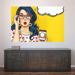 Painel Adesivo de Parede - Pin-up - Mulher - 878pn