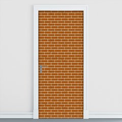 Adesivo Decorativo de Porta - Tijolos - 890cnpt