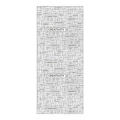 Adesivo Decorativo de Porta - Criatividade - Palavras - 893cnpt na internet