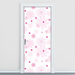 Adesivo Decorativo de Porta - Flores - 902cnpt