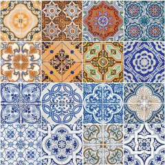 Papel de Parede Adesivo 3 Metros - Ladrilho Hidráulico - Revestimento - 904ppz