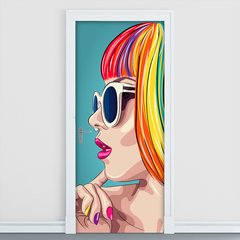Adesivo Decorativo de Porta - Salão de Beleza - 910cnpt