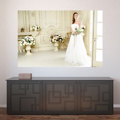 Painel Adesivo de Parede - Salão de Beleza - Noiva - 921pn