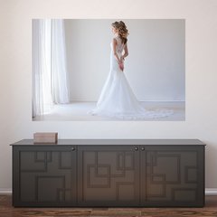 Painel Adesivo de Parede - Salão de Beleza - Noiva - 924pn