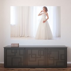 Painel Adesivo de Parede - Salão de Beleza - Noiva - 925pn