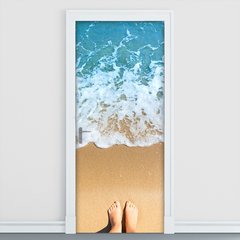 Adesivo Decorativo de Porta - Praia - Mar - 926cnpt