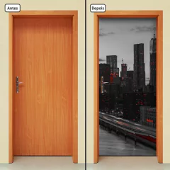 Adesivo Decorativo de Porta - Cidade - 929cnpt - comprar online