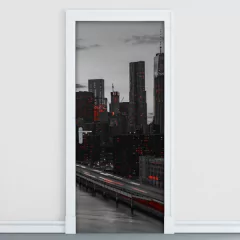 Adesivo Decorativo de Porta - Cidade - 929cnpt