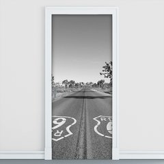Adesivo Decorativo de Porta - Rua - Rota 66 - 944cnpt