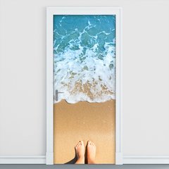 Adesivo Decorativo de Porta - Praia - Areia - 950cnpt