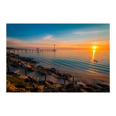 Painel Adesivo de Parede - Pôr do Sol - Mar - 957pn - comprar online