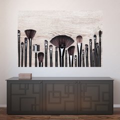 Painel Adesivo de Parede - Pincéis - Maquiagem - 973pn