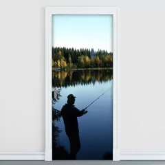 Adesivo Decorativo de Porta - Pescador - 991cnpt