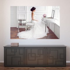 Painel Adesivo de Parede - Salão de Beleza - Noiva - 994pn