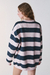 Image of PRE-ORDER – BUZO OVER RAYAS ROSA Y MARINO