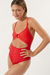 ENTERO CATALINA TEXTURA ROJO - comprar online
