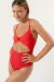 ENTERO CATALINA TEXTURA ROJO - comprar online