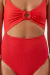 ENTERO CATALINA TEXTURA ROJO - comprar online