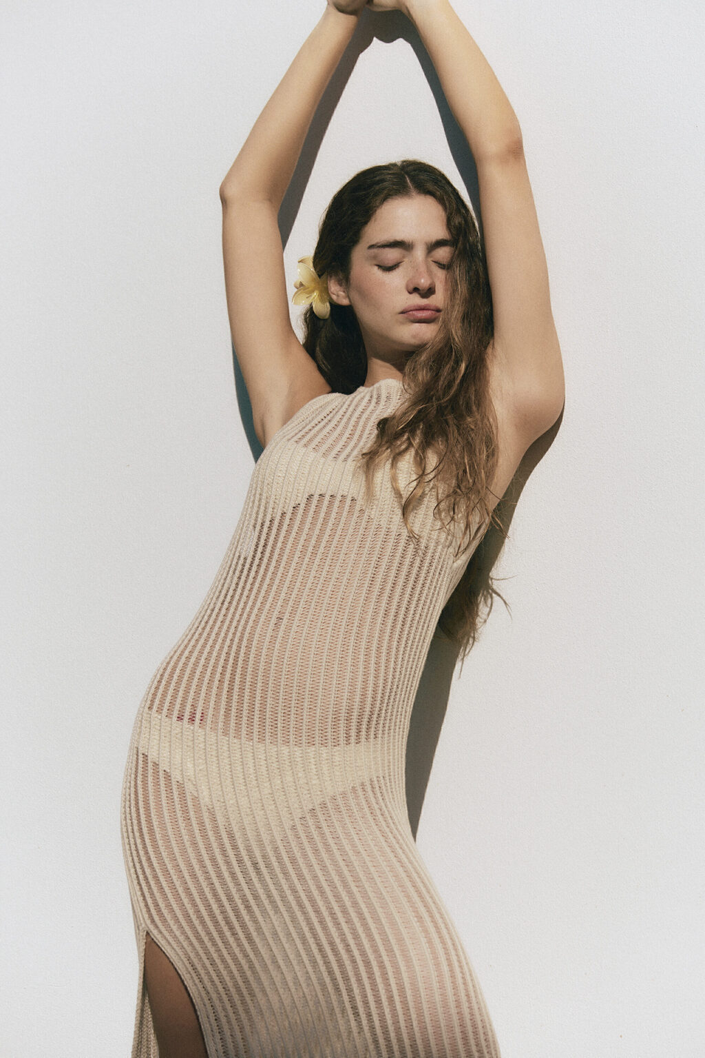 Vestido Largo Texas Offwhite thumbnail 3