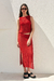POLLERA LARGA TEXAS ROJO - tienda online
