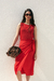POLLERA NUDO ROJO - tienda online