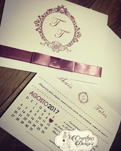 C09 - Supreme Calendário - Convites de Casamentos, Bodas, Noivado, Aniversários