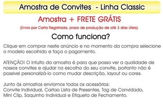 1 Amostra Linha Classic - Escolha o modelo - comprar online
