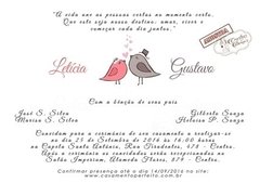 E17 - Express - Rápido 7 dias úteis - (Somente Convite) - Convites de Casamentos, Bodas, Noivado