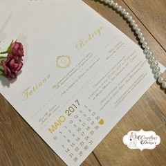 C09 - Supreme Calendário - Convites de Casamentos, Bodas, Noivado, Aniversários