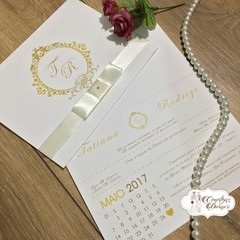 C09 - Supreme Calendário - Convites de Casamentos, Bodas, Noivado, Aniversários