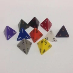 Dados de 4 Faces Opaco (10 unidades)